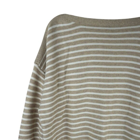 NWT Vineyard Vines Oatmeal Heather Stripe‎ Cotton Boatneck Sweater XL - Picture 7 of 7